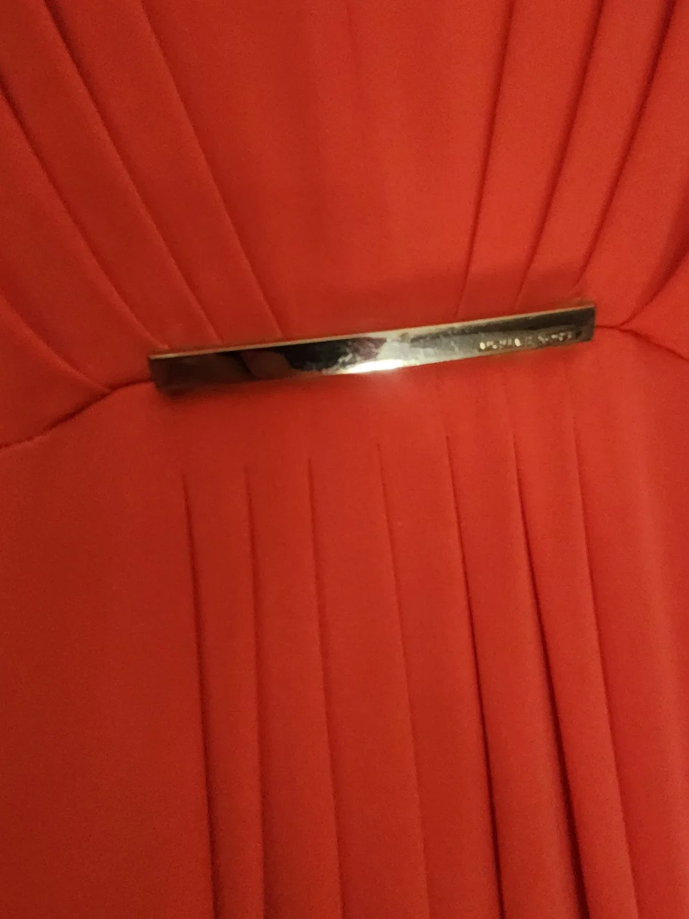 Michael Kors Sleeveless V-Neck Orange Maxi Dress